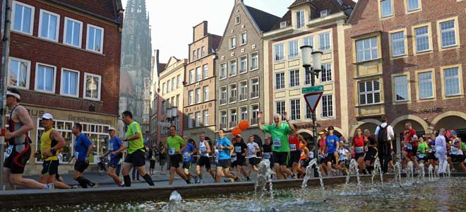 Volksbank Münster Marathon bij de Roggemarkt