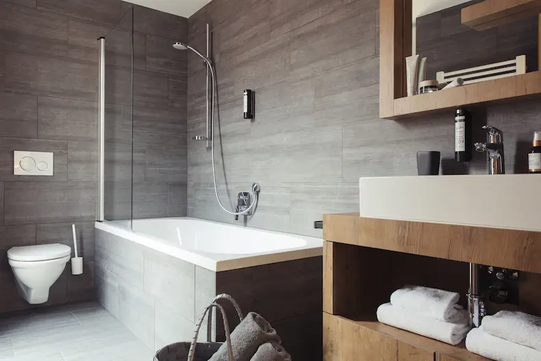 Alle appartementen in het All-Suite Resort Ötztal hebben een luxe badkamer © All-Suite Resorts Ötztal