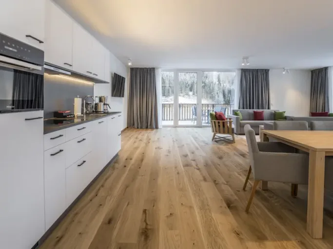 De appartementen in het All Suite Resorts Paznaun zijn geschikt voor 3 tot 8 personen en zijn heerlijk luxe. © All-Suite Resorts