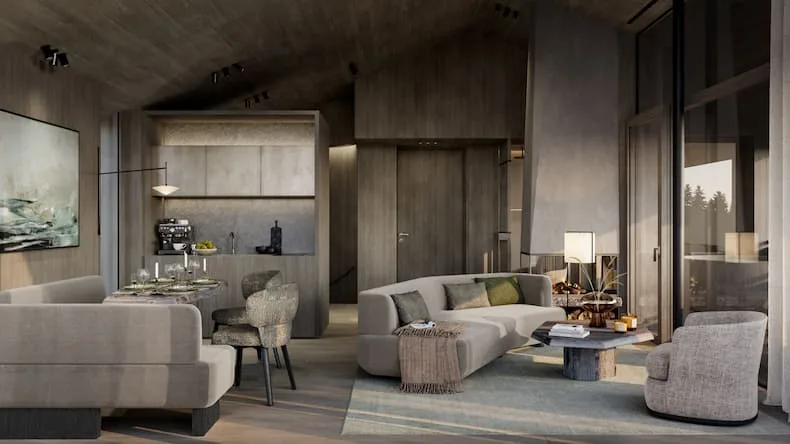 Premium villa in het Amonti Chalet Resort. © Amonti Chalets
