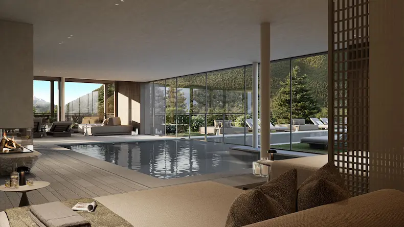 Het Spa Hause is de luxe wellness van het Amonti Chalet Resort. © Amonti Chalets