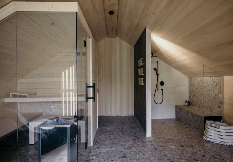 Het 9-persoons appartement Hanna beschikt over een privé-sauna. © Marika Unterladstätter.