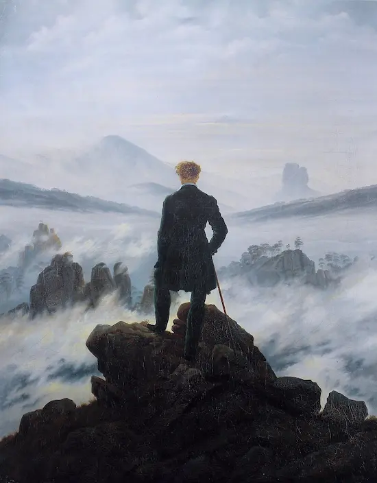 "Wanderer über dem Nebelmeer" is het beroemdste schilderij van Caspar David Friedrich © Wikiimages / Pixabay