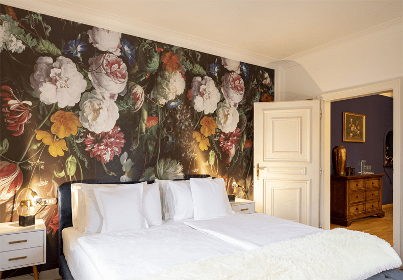 Elke kamer en suite op Castel Rundegg, zoals de Elisabeth-suite, is uniek © Castel Rundegg