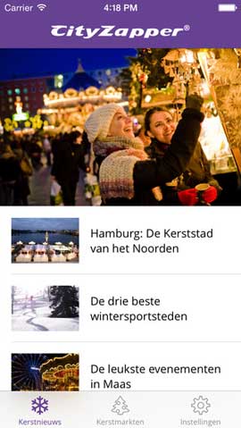 Ontdek de mooiste kerstmarkten met de app van CityZapper
