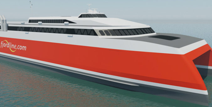 Artist impression van de nieuwe catamaran van Fjordline ©  Fjordline