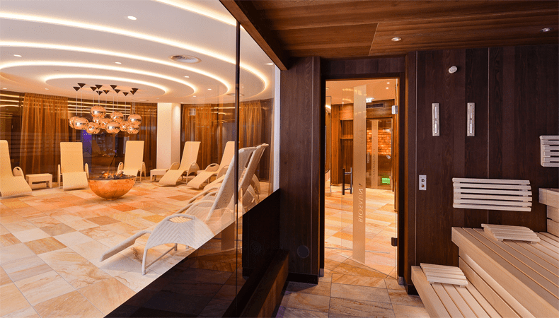 De Bio-sauna, een van de wellness-ruimtes in de Royal Spa in 5* Superior hotel Trofana Royal in Ischgl © Alexander Kaiser / Trofana Royal