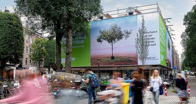 blowUP media Benelux, Getaway Travel & Justdiggit lanceren duurzame giant posters
