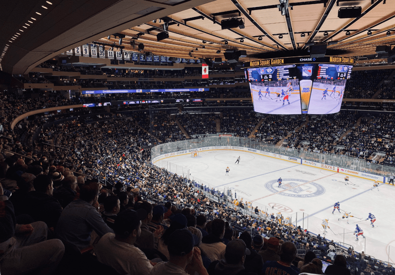 In Madison Square Garden worden soms ook ijshockeywedstrijden gehouden. © Seth Hoffman / Unsplash
