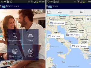 MSC Cruises lanceert nieuwe app