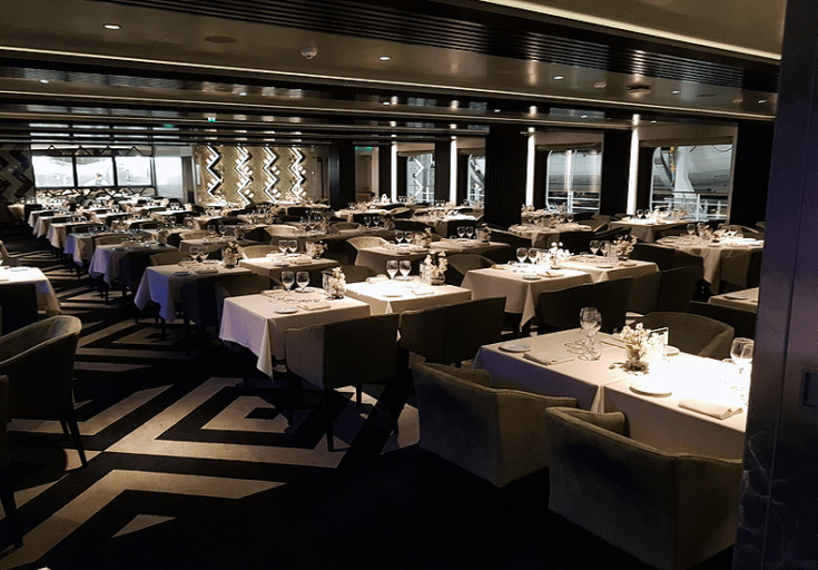 Het nieuwe Il Campo-restaurant op de MSC Euribia is alleen voor passagiers die een Aurea-arrangement hebben geboekt. © Nico van Dijk / Reisprofs.nl
