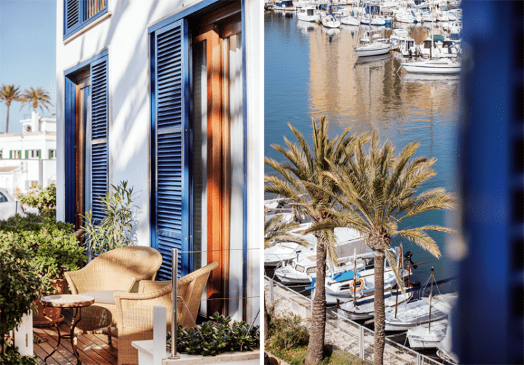 Geniet van het uitzicht op de haven van Portixol of neem een drankje op het mediterrane terras. © Hotel Portixol