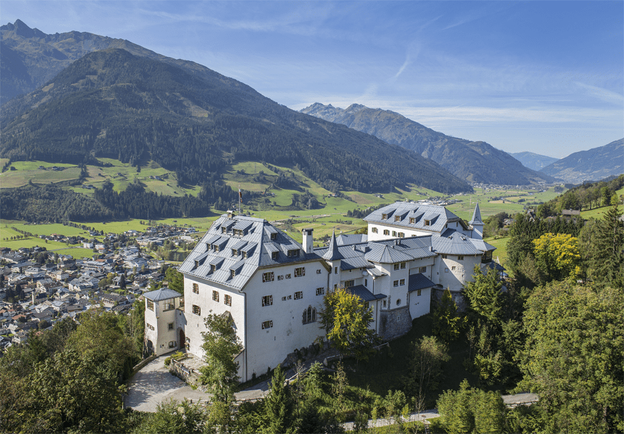 Schloss Mittersill ligt bij Mittersill in het Salzachtal in het Salzburgerland. © Dr. Bründl / Hotel Schloss Mittersill