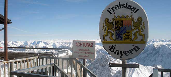 skien in Duitsland op de Zugspitze