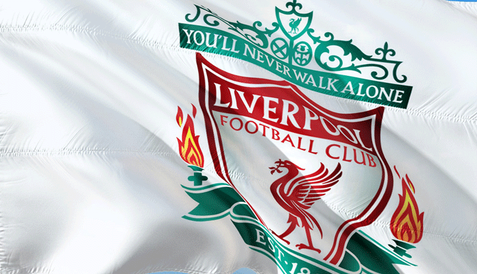 De vlag van FC Liverpool