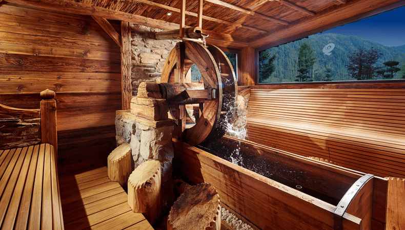 Waterrad sauna in Hotel Quelle Nature Spa Resort © Michael Huber (Hotel Quelle Nature Spa Resort)