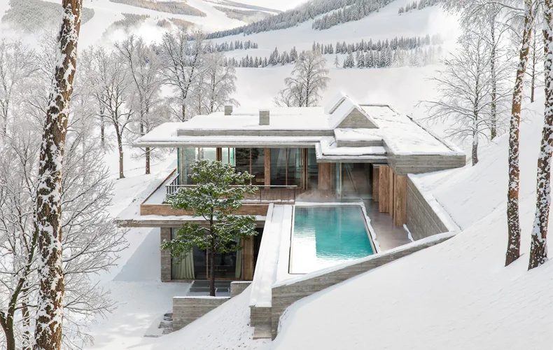 Artist Impression van de nieuwe BergLoft van designhotel Wiesergut © Wiesergut