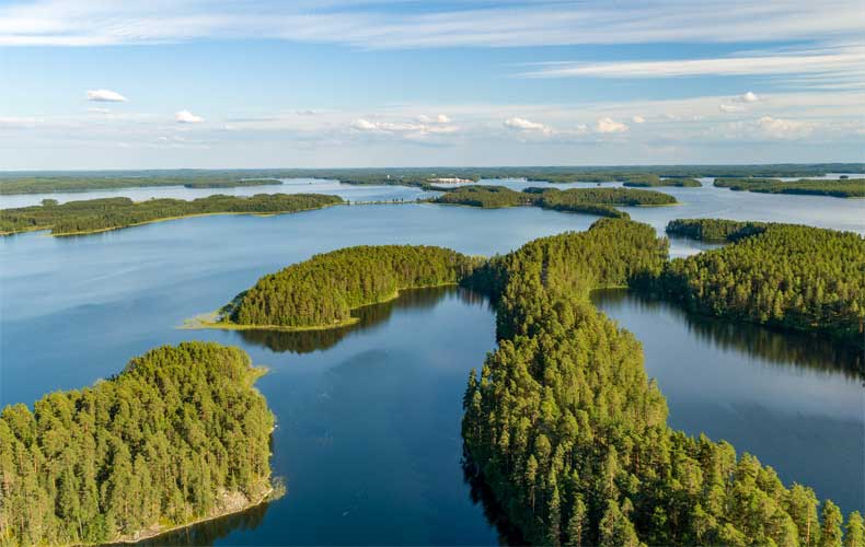 Zuid-Finland barst van de meren. 